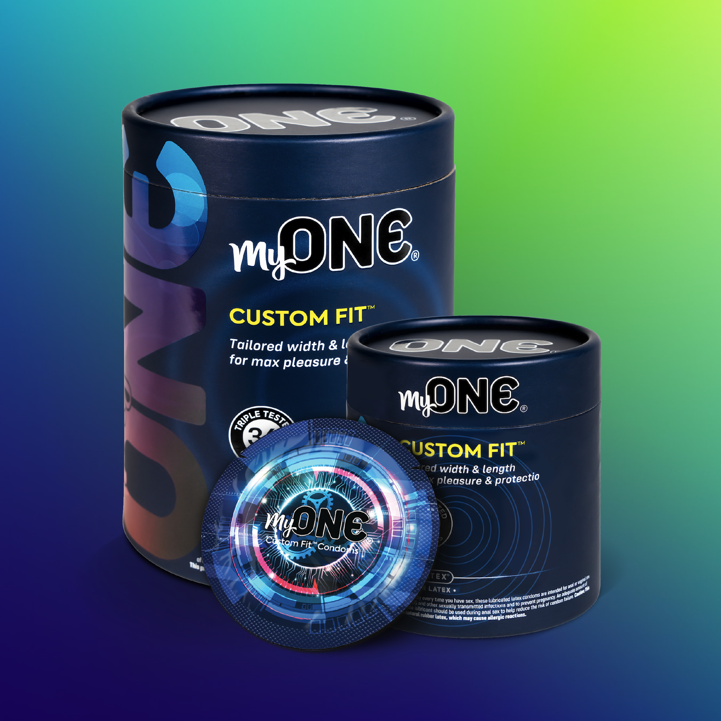 MyONE custom fit condom tubes.