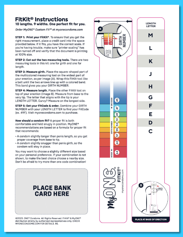 Explanation on how to measure your penis for custom fit condoms.