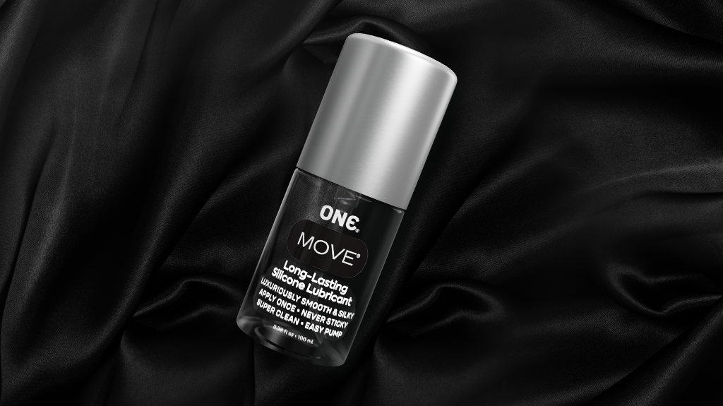 ONE Move on silky black sheets